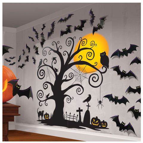 Wall Deco Kit Haunted Tree & Bats