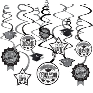 Grad Value Pack Swirl Decoration - White 12CT