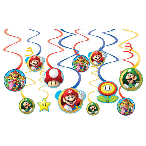 Super Mario Brothers? Value Pack Foil Swirl Decorations