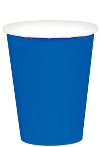 9 oz. Paper Cups - Bright Royal Blue - 20CT