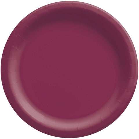 8 1/2" Round Paper Plates - Magenta 20ct