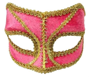 Mask Venetian w/Eyeglasses Arms Pink