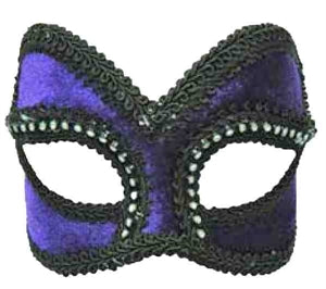 Mask Venetian w/Eyeglasses Arms Purple