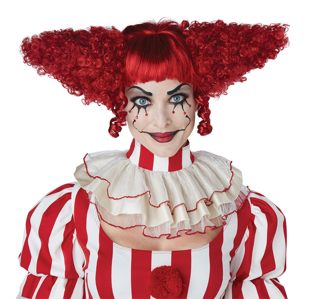 Wig Creepy Clown Red