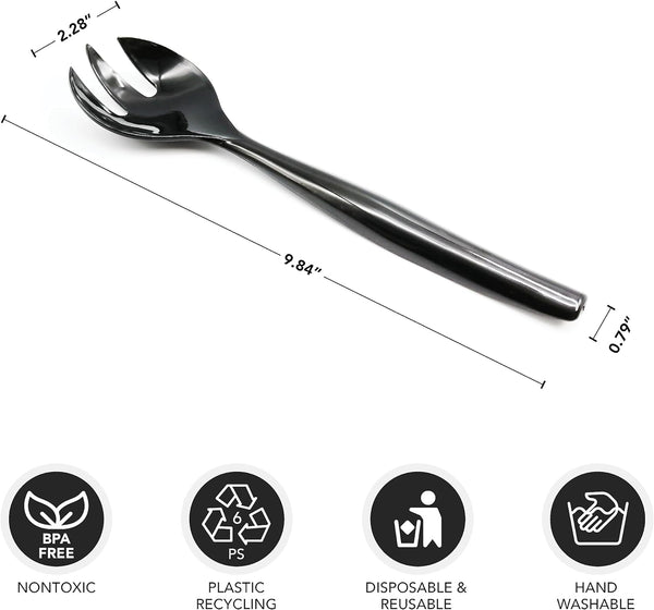 Forks Serving Black 10IN 9CT