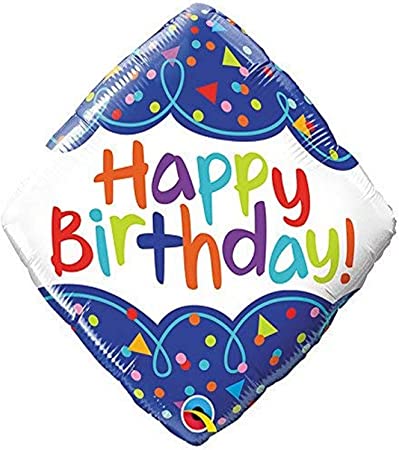 Scribble Confetti Birthday Mylar Balloon 18"