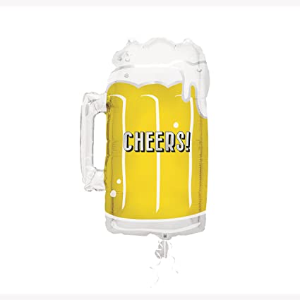 21" Beer Mug Cheers Mylar Balloon