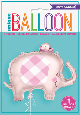 29" Pink Elepahnt Mylar Balloon