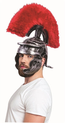 Helmet Roman Silver Deluxe w/Red Crown