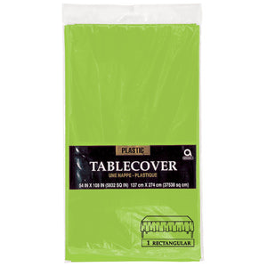 Rectangle Plastic Table Cover - Kiwi Green 54" X 108"