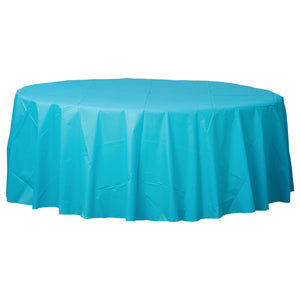 Round Plastic Table Cover - Caribbean - 84"