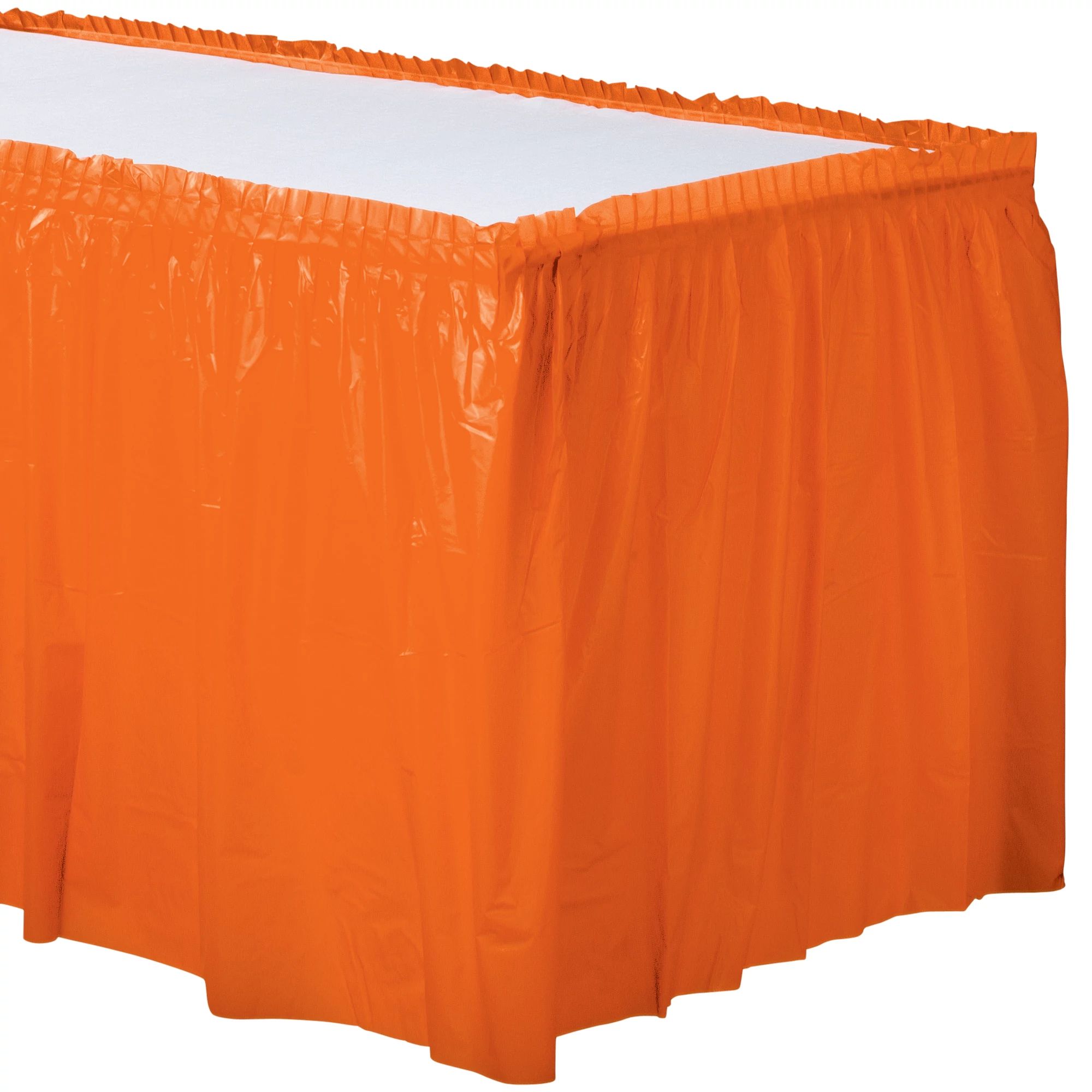 14' x 29" Plastic Table Skirt - Orange