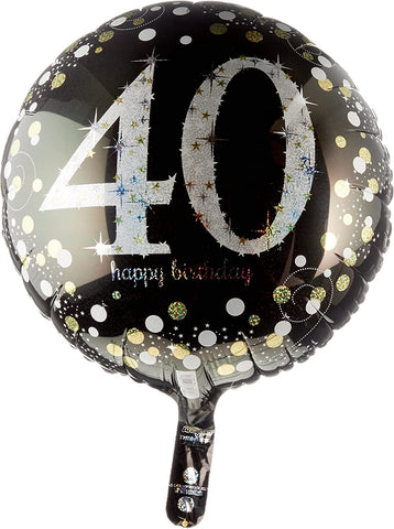 Balloon Mylar 40TH Sparkle Celebration