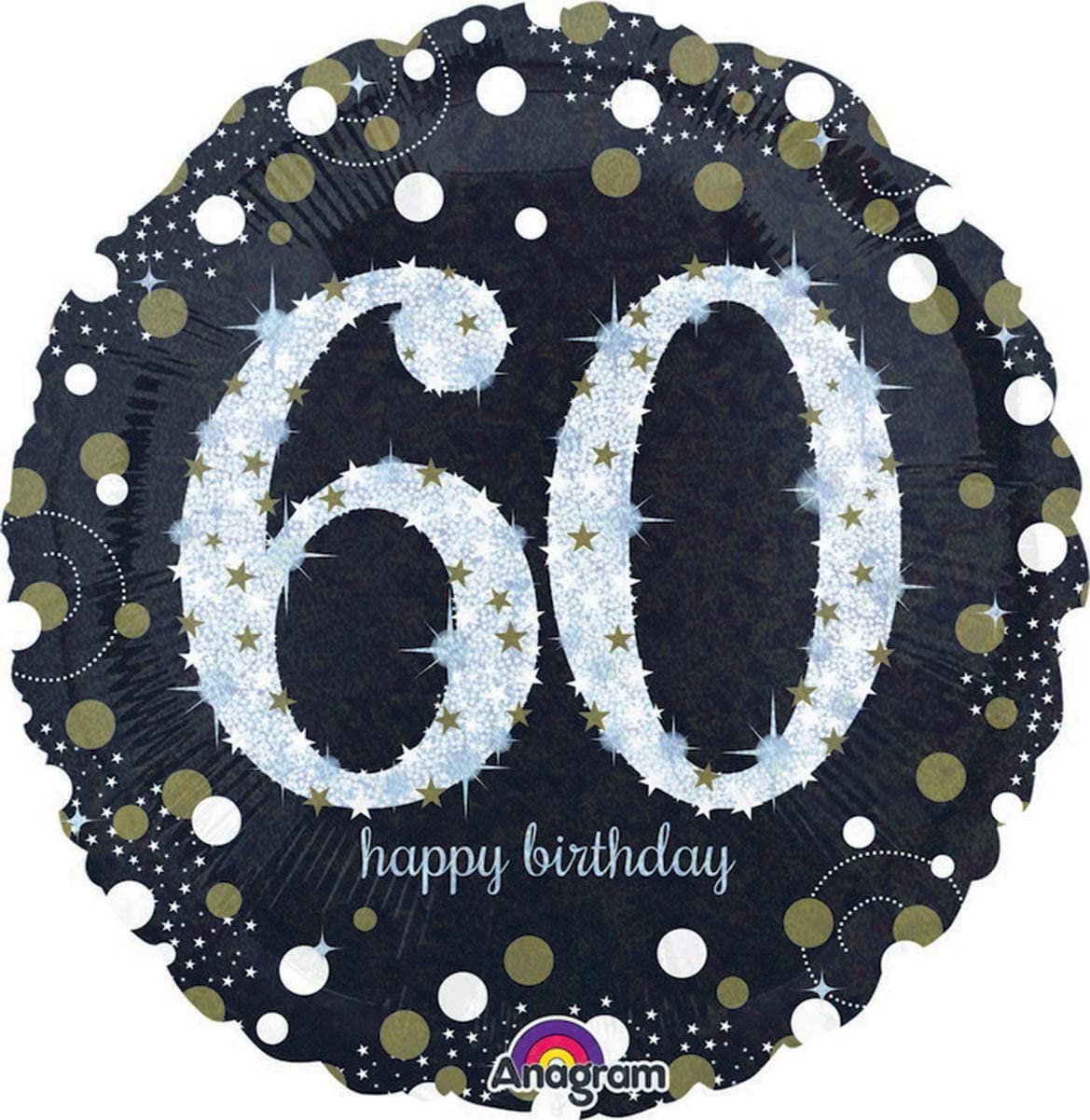 Balloon Mylar 60TH Sparkle Celebration