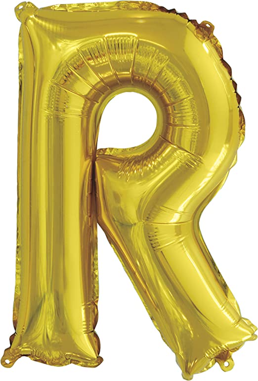 Balloon Mylar Letter R 14" Air Only