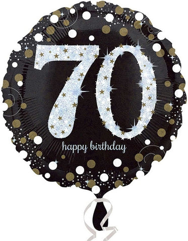 Balloon Mylar 70TH Sparkle Celebration