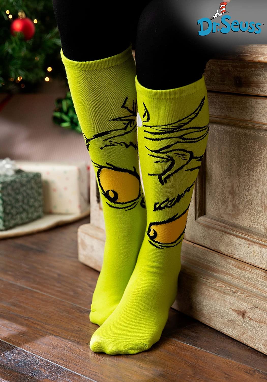 Childrens Grinch Knee Socks