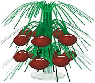 Football Mini Cascade Centerpiece, 7.5", Green/Brown/White