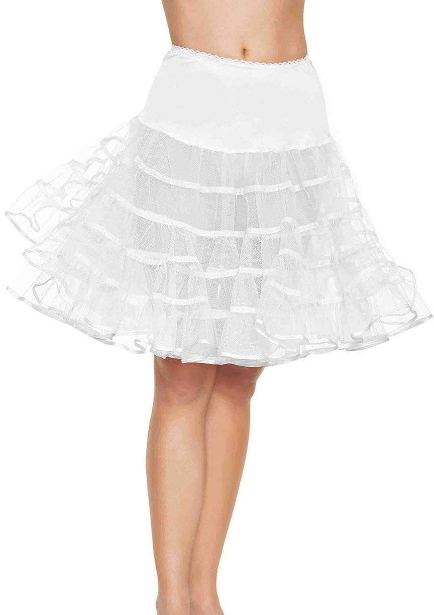 Petticoat Knee Length White