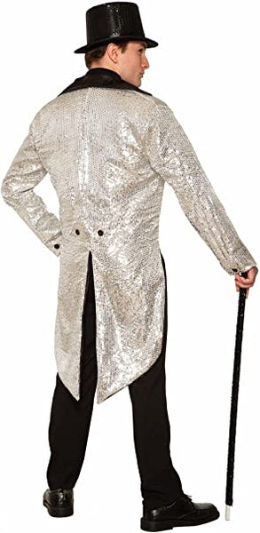 Tailcoat Jacket Sequined Silver STD