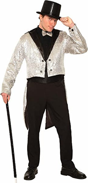 Tailcoat Jacket Sequined Silver STD