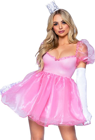 Dress Babydoll Pink Frosted Organza