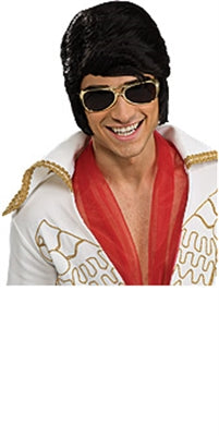 Sunglasses Elvis Gold W/SIDEBURNS