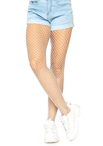 White Industrial Fishnet Pantyhose