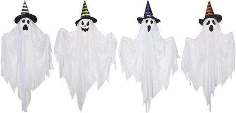 28 Inch Ghosts in Witch Hats Hanging