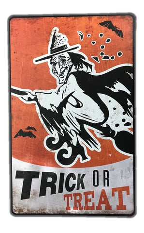Sign Metal Witch Trick orTreat
