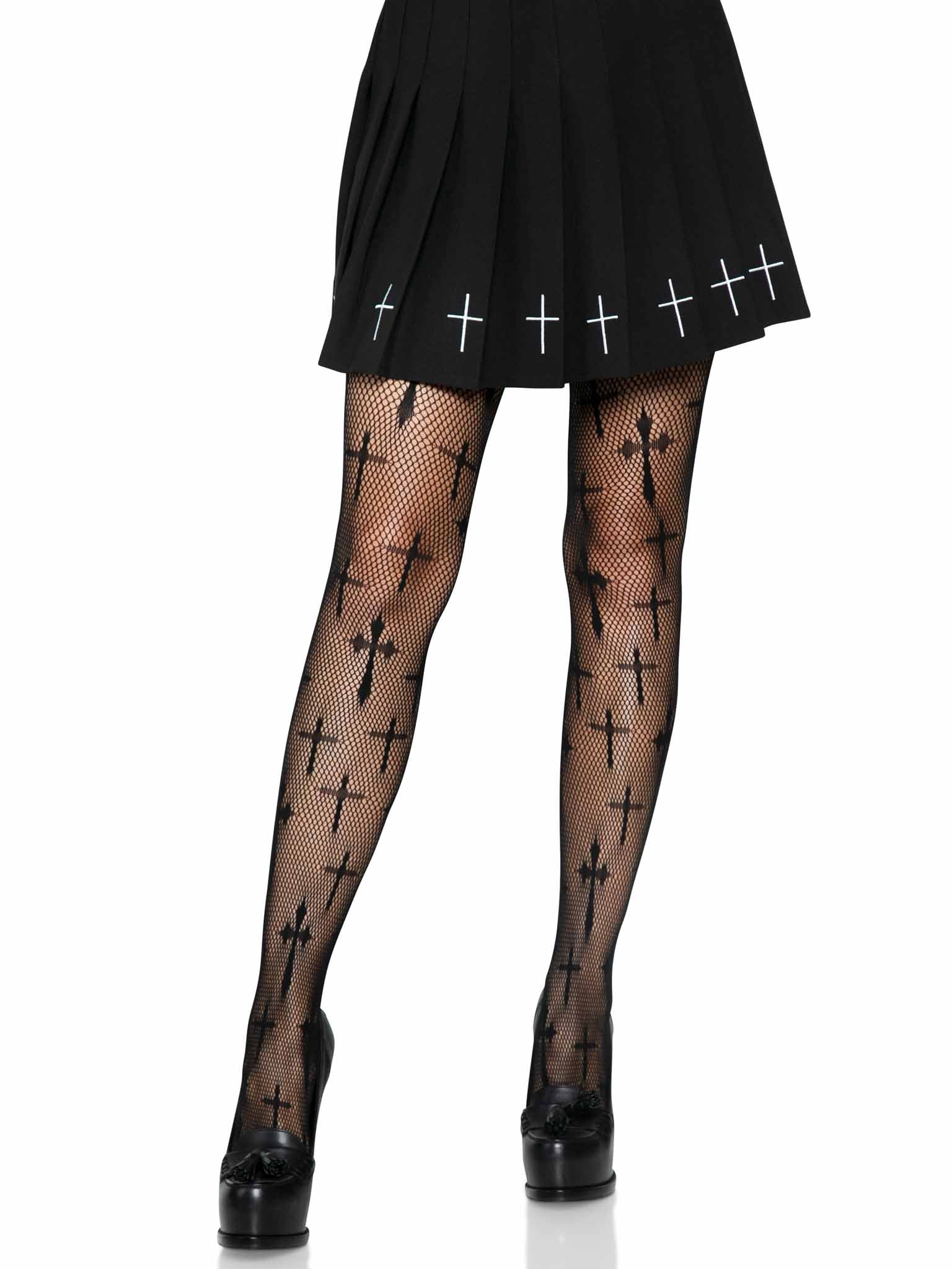 Plus Size Worship Me Cross Tights