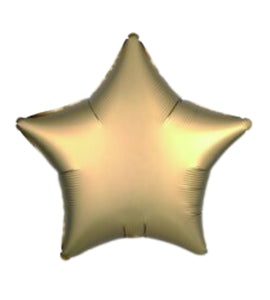 19" Chrome Gold Star Shape Foil Mylar Balloon