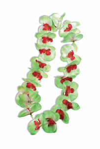 Flower Lei - Lime/Red Hibiscus