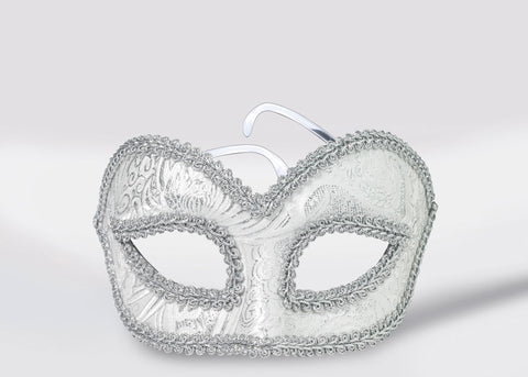 Venetian Mask - Silver w/Lace