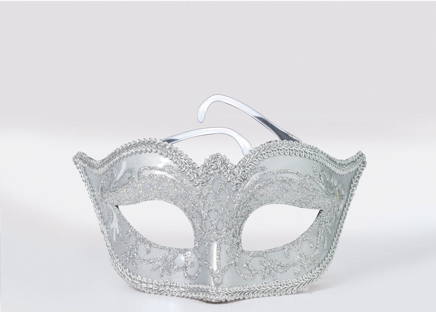 Venetian Mask - Silver Glitter