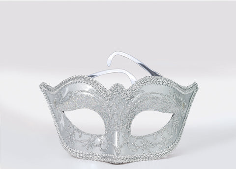 Venetian Mask - Silver Glitter