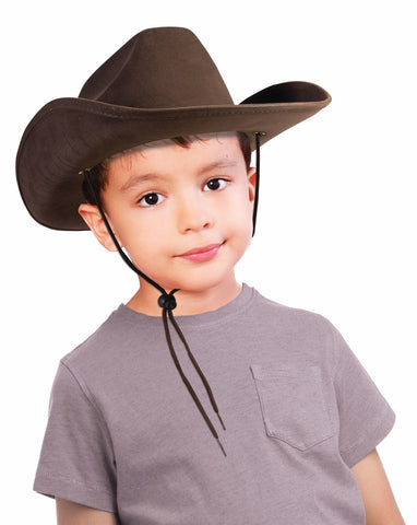 Brown Suede Cowboy Hat - Child