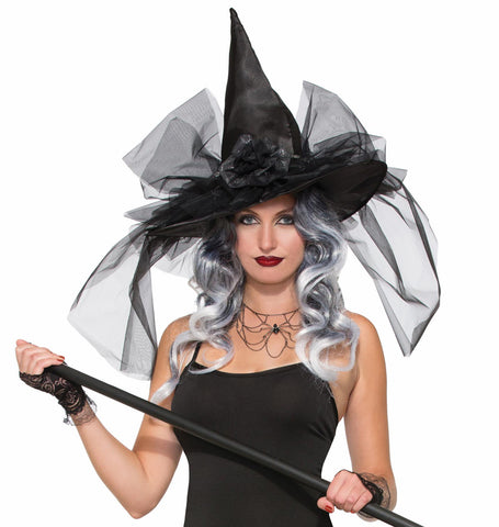 Deluxe Witch Hat w/Ruffles