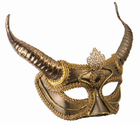 Venetian Mask - Gold w/Horns