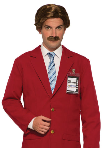 Wig and Moustache Set - Anchorman Ron Burgundy