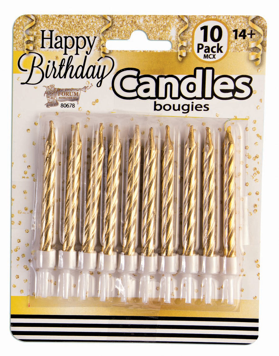 Candles - Gold 10 Pack