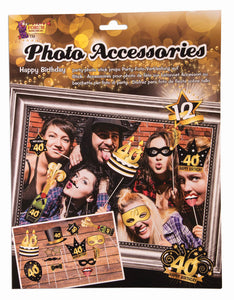 Photo Booth Accessories 40th Birthday