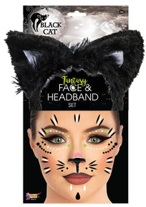 Cat Headband w/Face Jewels