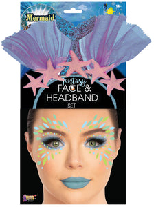 Mermaid Headband w/Face Jewels