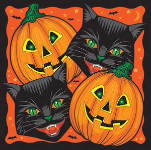 Vintage Halloween Beverage Napkins 12CT