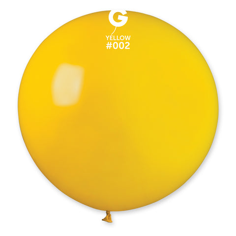 1 Count Yellow Latex Balloon 31"