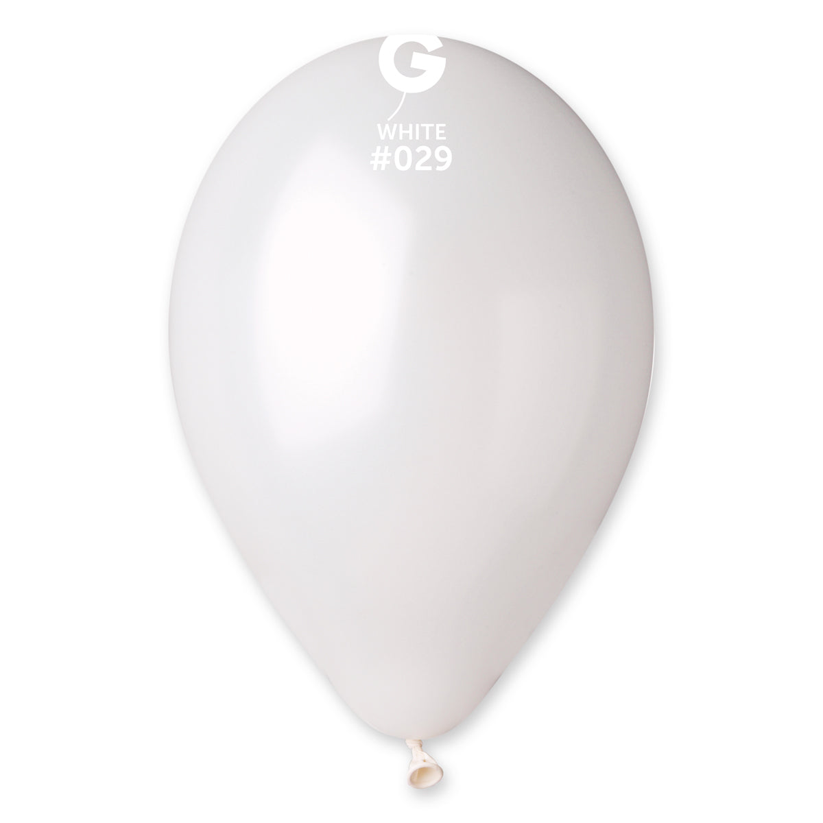 50 Count 12IN White Metal Balloons