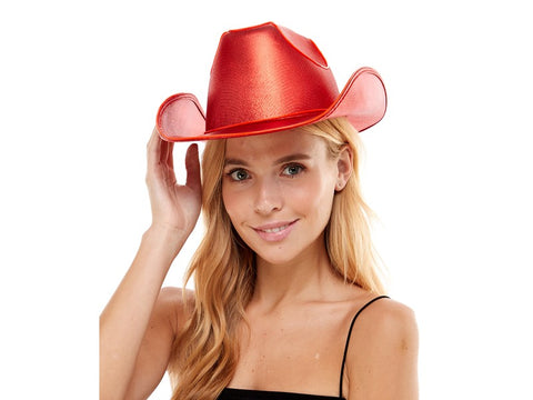 Lightup Red Cowboy Hat