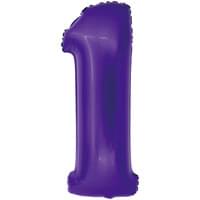 34" Foil Purple Number 1 Balloon