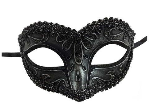 Venetian Silver w/Lace Silver Trim Mask